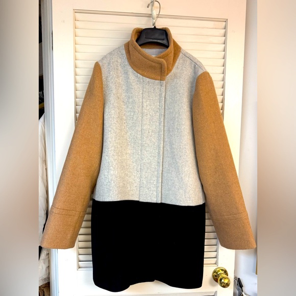 J. Crew Factory Color-block City Coat - Picture 3 of 7